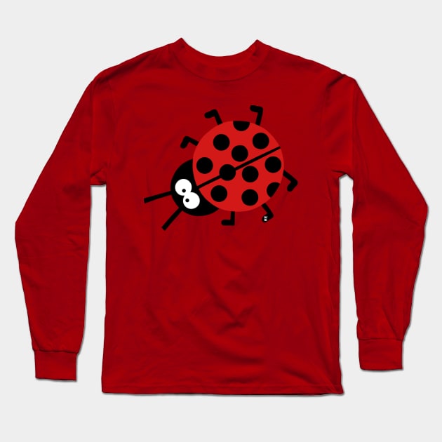 Ladybug Beetle Nature Funny Scary Designer Lucky Long Sleeve T-Shirt by gani90